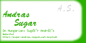 andras sugar business card